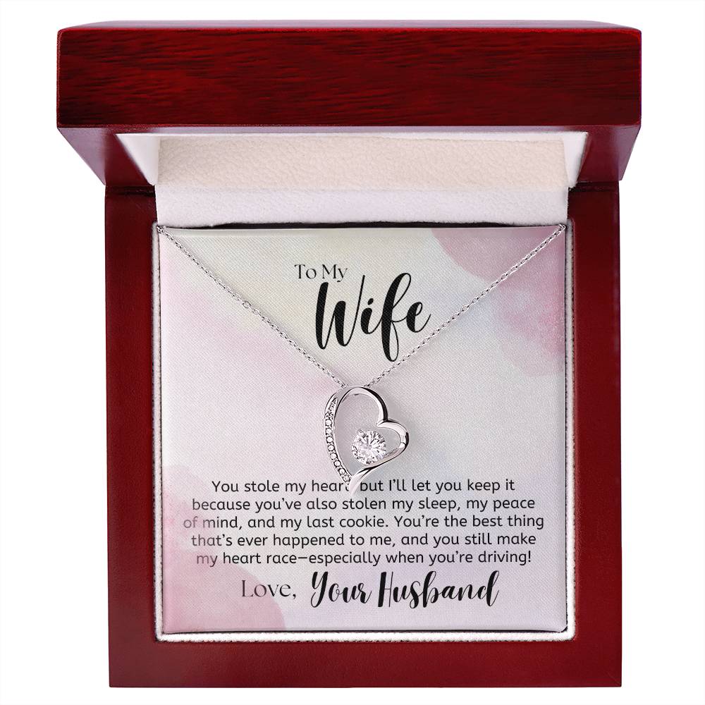 To My Wife, Funny Note - Forever Love Necklace