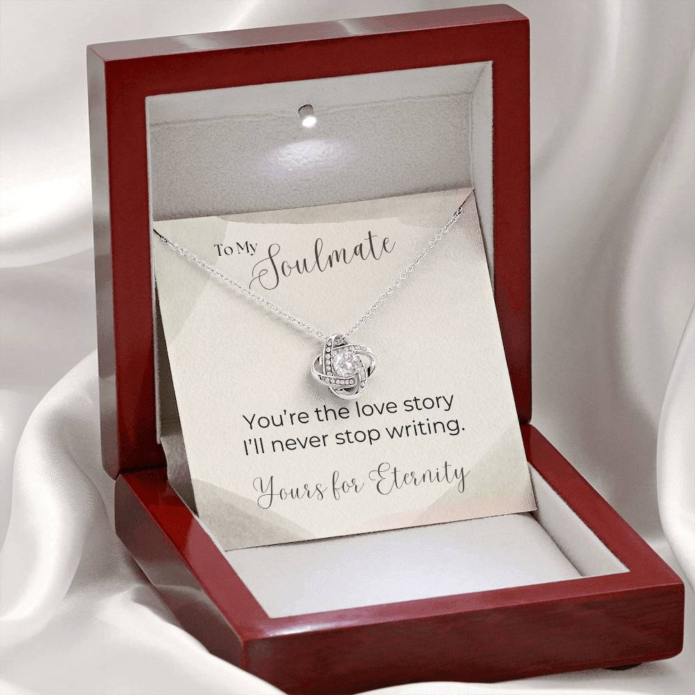 To My Soulmate, Love Story - Love Knot Necklace