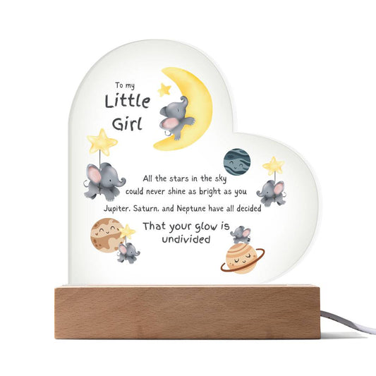 To My Little Girl - Heart Plaque