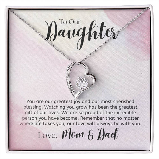 To Our Daughter, Greatest Joy - Forever Love Necklace