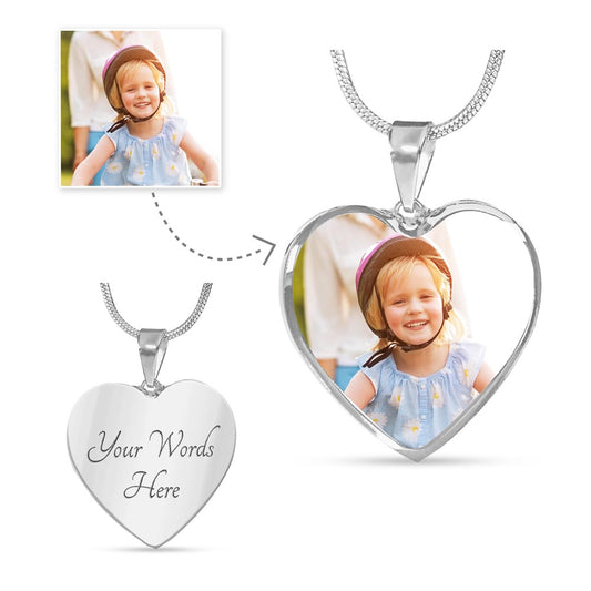 Your Photo Heart Pendant Necklace