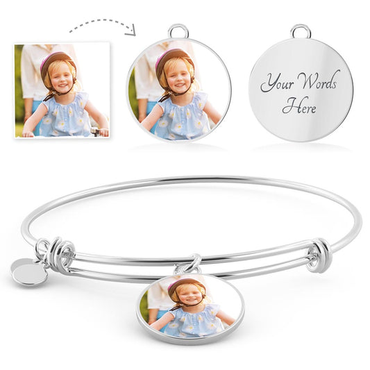 Your Photo Circle Pendant Bracelet